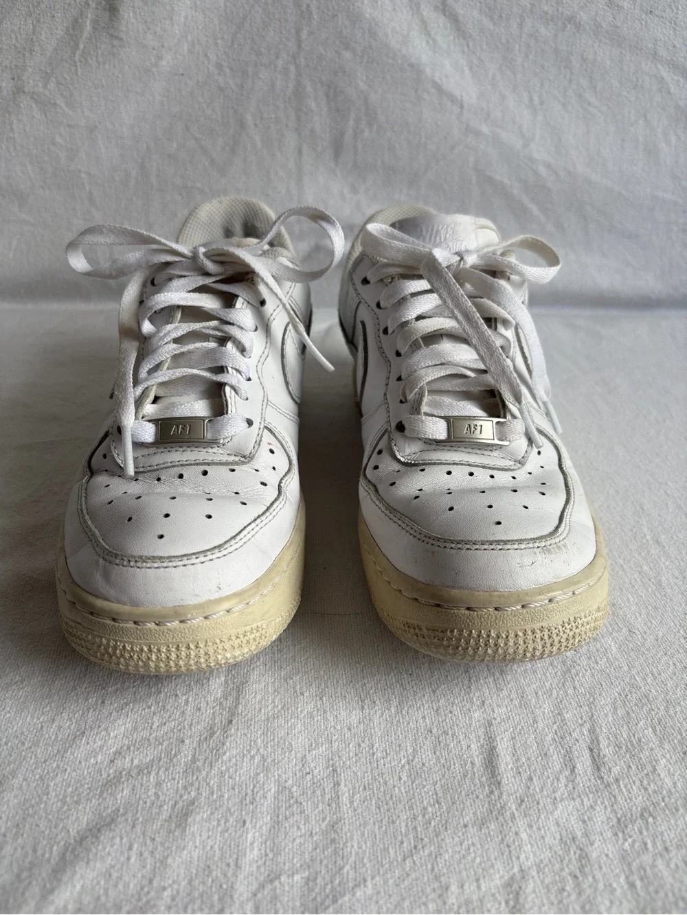 Nike White Low-Top Sneakers with Cream Sole